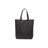 Cotton Canvas Tote Bags Black Nylon Fabric With Patent Leather PU Handle for sale