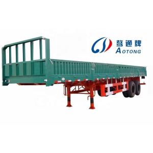 Sale 40 Tons 600mm-1200mm Side Wall Fence Type Cargo Flat Lorry Truck Semi