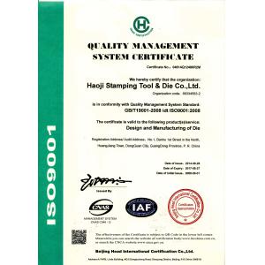 Precision Metal Workshop Co., Limited Certifications