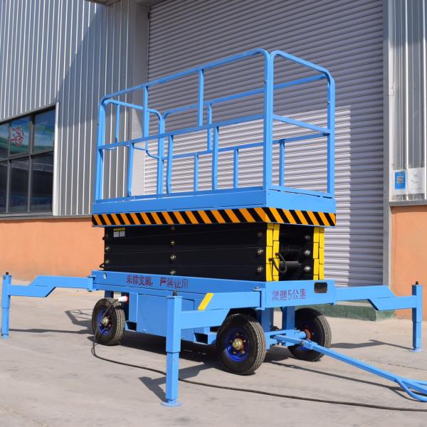 8 meters hydraulic electric scissor lift mobile lift for warehouse with 2.27*1.12m platform size