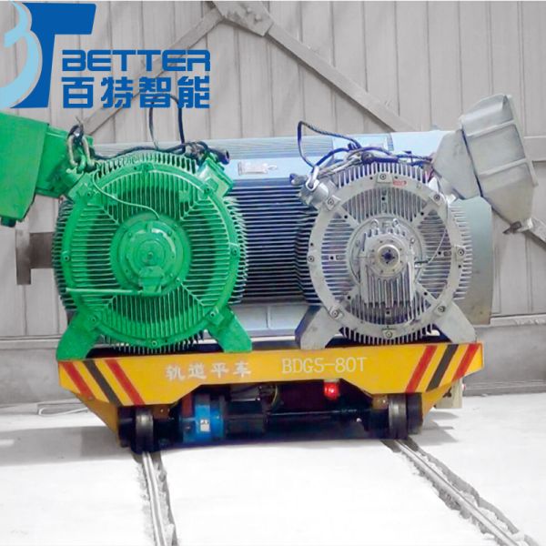 Buy 1tons Steel Industrial Electric Transfer Cart with Rails at wholesale prices