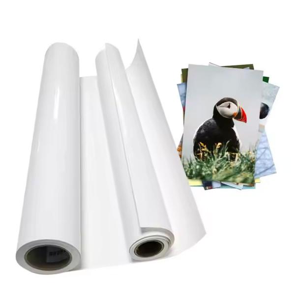 Waterproof Instant-Dry Glossy 260gsm Cast Coated Photo Paper Roll For Dye Ink