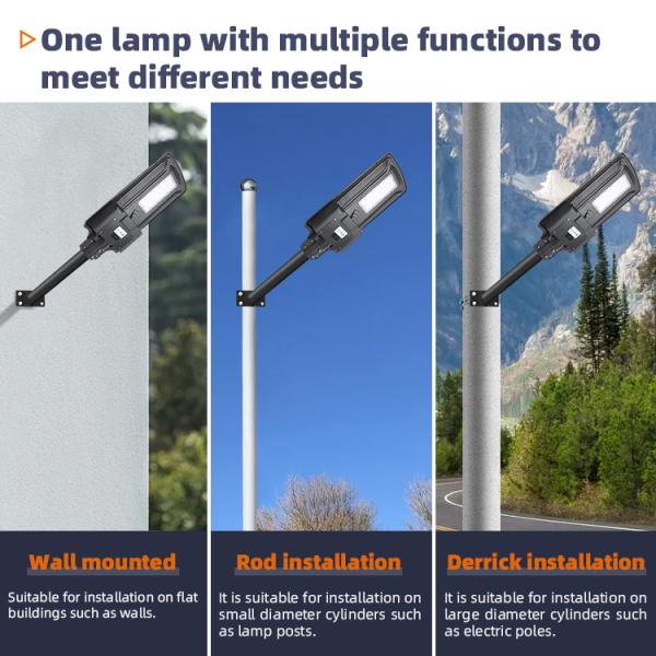 3000K - 6500K LED Solar Street Lights Factory Integrated All In One Panel Lamps