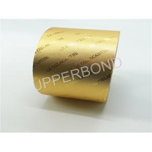 Tobacco Industry Golden Embossing Aluminum Foil Paper With Logo