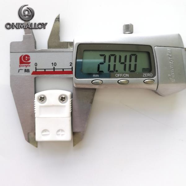 Female Ceramic White 500℃ Thermocouple Miniature Connector K Type
