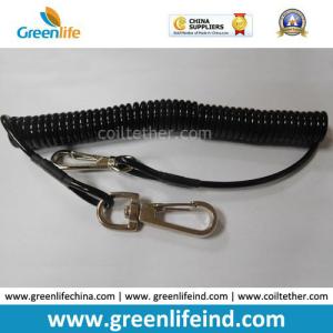 Heavy Duty Safety Lanyard Spring Coil Cable W/Snap Hooks