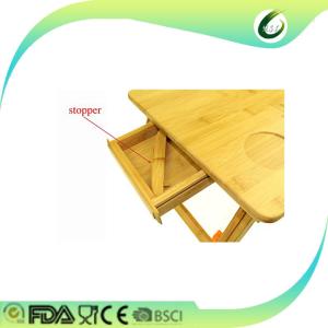 Bamboo laptop desk adjustable breakfast serving bed tray