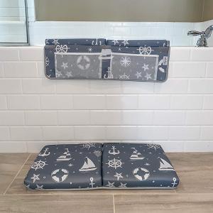 Water Resistant Bath Kneeling Pad With Dreamlike Nautical Theme Design