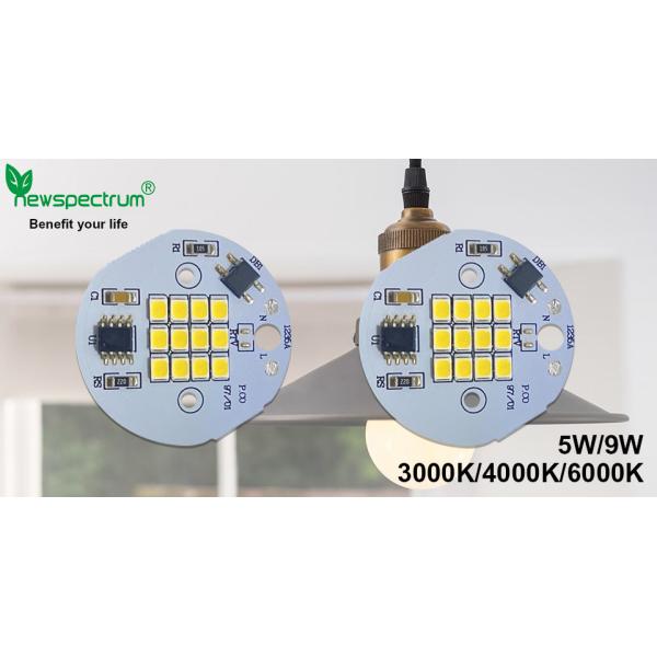 Round Led Light Pcb Board AC 240V Natural White CCT 6000K For Lamp Bulb