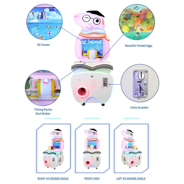 Kids Arcade Fishing Machine Cute Children Attractive Arcade Fishing Cabinet for Sale