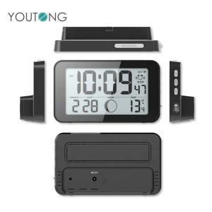 Electronic Digital Motivity Wireless Sensor Thermometer Hygrometer Clock With