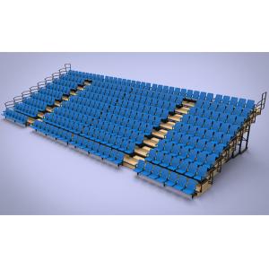 Electrical Control HDPE Retractable Bleacher Seating With Folding Armrest