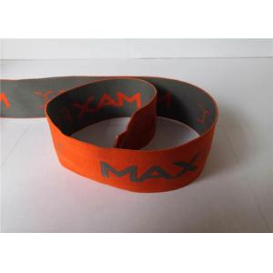 5 Cm Gray On Orange Jacquard Elastic Webbing