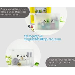 cosmetic bag promotional slider zipper bag, Slider zipper PVC transparent