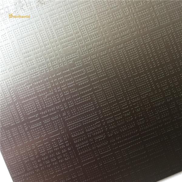 Grey Etched Stainless Steel Sheet For Ceiling Wall Decorate GB Standard