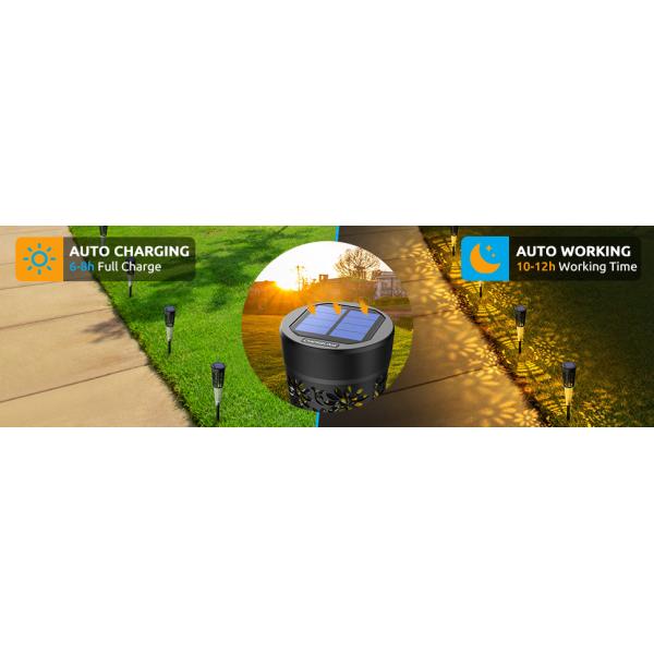 Solar Garden Walkway Lights LED Solar Powered Lights 3500K Warm White