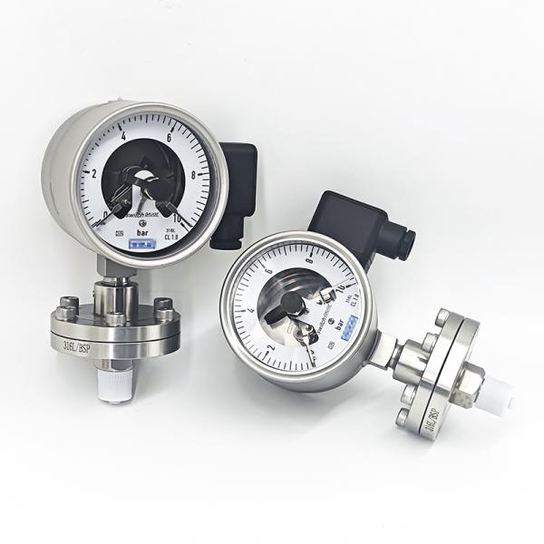 PGT23.100 Stainless Steel Manometer Diaphragm Seal Pressure Gauge With 1.0%FS Accuracy