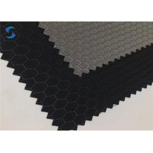Luggage Polyester Honey Comb Jacquard Fabric 250D PU Coated Waterproof