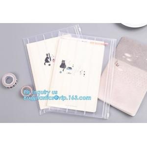 zipper slider bags for pencils pens, frosted vinyl EVA zipper blanket bags for