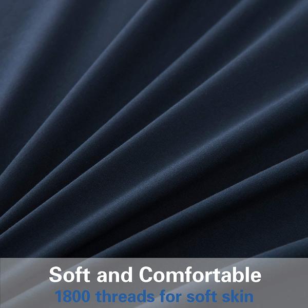 200TC Three Lines Embroidery Luxury Hotel Sheet Set with 100% Polyester Microfiber