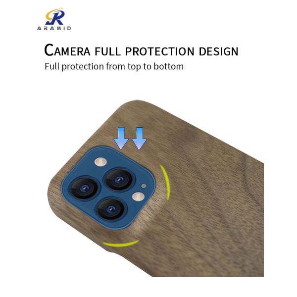 iPhone 13 Pro Wooden Phone Case With Camera Protection Design