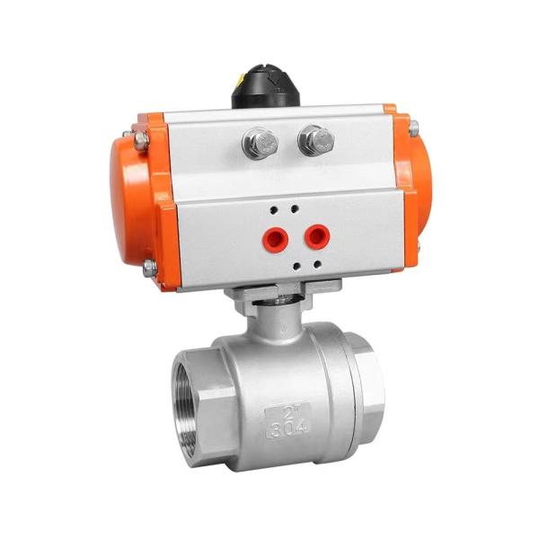 Buy CF8 Pneumatic Valve with ISO 9001 Certification and Normal Temperature 2PC Ball Valve at wholesale prices