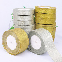 Wholesale High Quality cake ribbon metallic yarn ribbon 38 mm