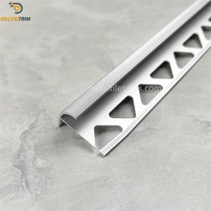 Tile Trim 9.97mm Silver Tile stair Profile With Triangle Punching