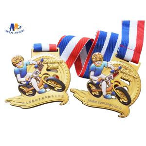 Round Banlance Bike 65MM Stock Medals With Ribbon