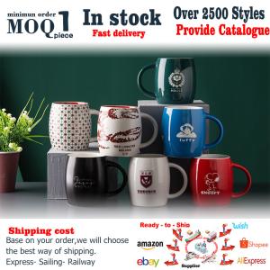 red blue polychrome printed coffee mugs wholesale engrave personalized custom