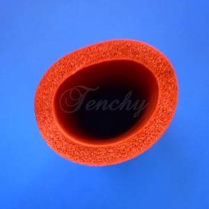 Customized Printed Silicone Foam Tubing , High Temperature Silicone Sponge