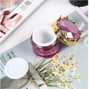 Recyclable Empty Eyeshadow Plastic Cosmetic Containers 15g Acrylic Crown Jar