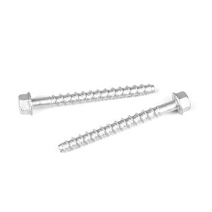 Plain Finish Hexagonal Cement Screws for Concrete Anchoring in Masonry Support