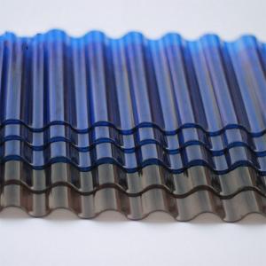 Blue 0.8mm to 2.8mm High-Temperature Resistant Plastic Polycarbonate corruagted