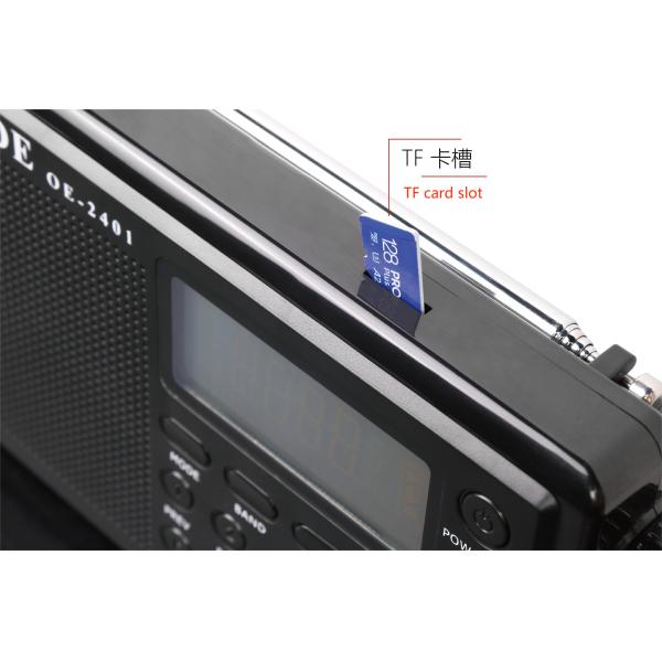 AUX Jack Rechargeable FM Radio FM MW SW 3 Bands With Alarm Clock