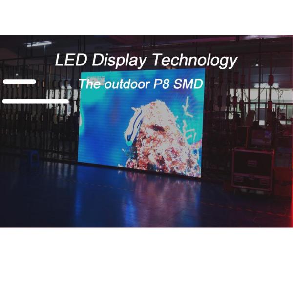 High Resolution P8 Outdoor LED Advertising Screens Full Color SMD3535 IP65 1/4 Scan