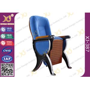 ABS Writing Pad Aluminum Frame Church Auditorium Chairs 580 Center Distance