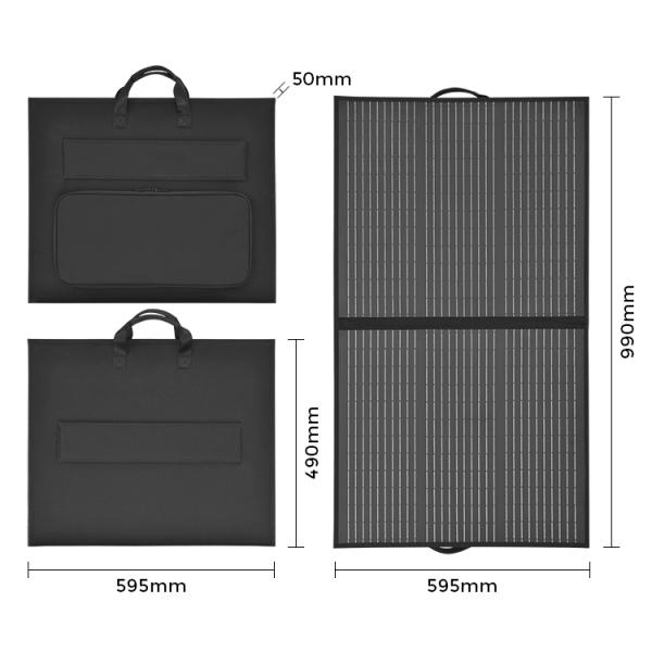 Foldable Camping Solar Photovoltaic Panel with Monocrystalline Cells 100W 18V