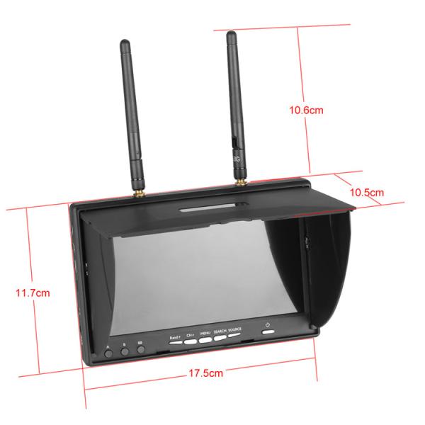 800x480 7 Inch FPV Monitor LT5802S 5.8G 40CH LED Backlight