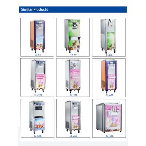 100-150 Cups/per hour Ice Cream Maker With 5L Hopper 1.6L Freezing Tank And