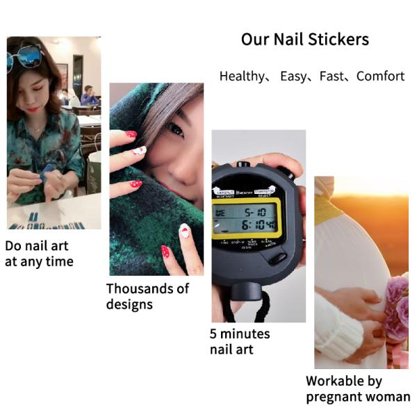 New Hot Custom Logo Christmas Gel Nail Stickers Snowflake Nail Wraps For Woman