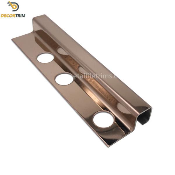 Box Shape Stainless Steel Corner Trim , External Edge Tile Trim OEM ODM