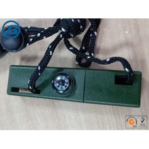 Magnesium Flint Stone Fire Starter Fire Steel With Whistle , Customized Logo