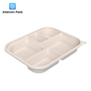 5 Compartment Bagasse Takeaway Boxes Disposable Food Container