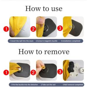 Grey EAS 8.2MHz Security Hard RF Tag Small Square For Retail Store