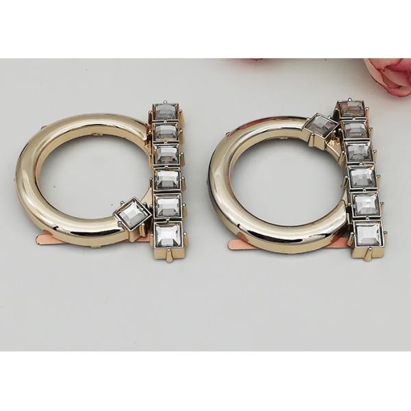 D602 Round Shape Antique Plastic Shoe Decorations Customized With Rhinestone