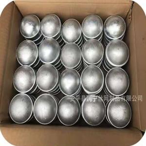 Quality Silver Galvanized Chain Link Fence Post Cap Round And Square for sale
