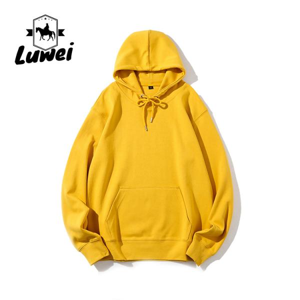 Embroidered Blank Felpa 80% Cotton 280g Sweatshirts Fitted Heavy Men Pullover Jumper Hoodies Cotton