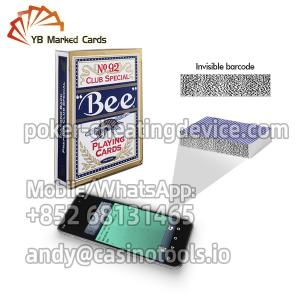 China Makers Bee No.92 Barcode Marked Playing Cards For Poker Cheating Device on sale