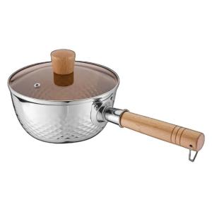 China 304 Small Stainless Steel Saucepan Heat Dissipation Flat Base on sale